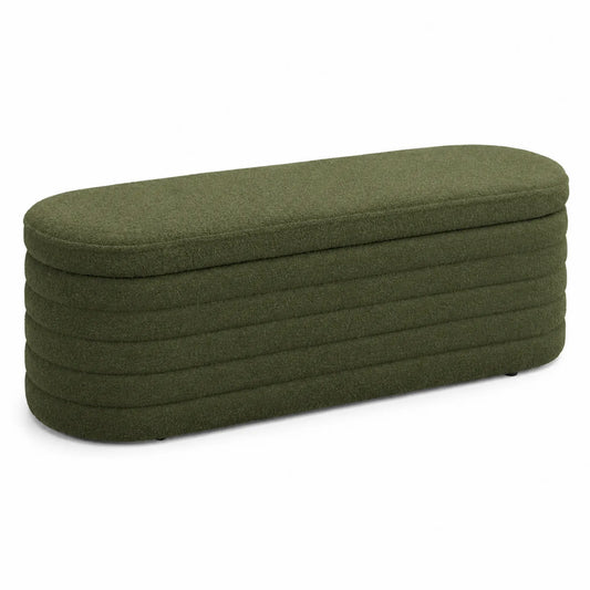 Banc de salon en laine vert